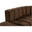Meridian Furniture Arc Brown Velvet Modular Sectional