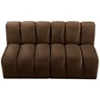 Meridian Furniture Arc Brown Velvet Modular Sectional