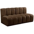 Meridian Furniture Arc Brown Velvet Modular Sectional