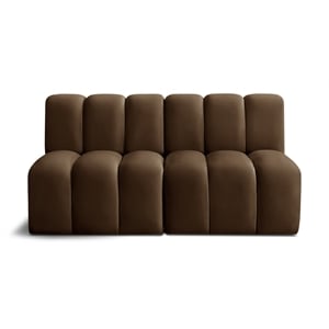 Meridian Furniture Arc Brown Velvet Modular Sectional