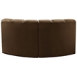 Meridian Furniture Arc Brown Velvet Modular Sectional