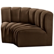 Meridian Furniture Arc Brown Velvet Modular Sectional