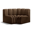 Meridian Furniture Arc Brown Velvet Modular Sectional