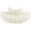 Meridian Furniture Arc Cream Velvet Modular Sectional
