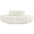 Meridian Furniture Arc Cream Velvet Modular Sectional