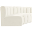 Meridian Furniture Arc Cream Velvet Modular Sectional