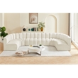 Meridian Furniture Arc Cream Velvet Modular Sectional