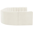 Meridian Furniture Arc Cream Velvet Modular Sectional