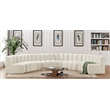 Meridian Furniture Arc Cream Velvet Modular Sectional