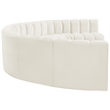 Meridian Furniture Arc Cream Velvet Modular Sectional