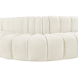 Meridian Furniture Arc Cream Velvet Modular Sectional