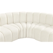 Meridian Furniture Arc Cream Velvet Modular Sectional