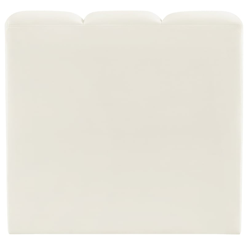 Meridian Furniture Arc Cream Velvet Straight Chair