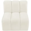 Meridian Furniture Arc Cream Velvet Straight Chair
