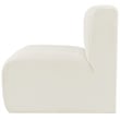 Meridian Furniture Arc Cream Velvet Straight Chair