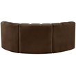 Meridian Furniture Arc Brown Velvet Modular Sectional