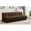 Meridian Furniture Arc Brown Velvet Modular Sectional