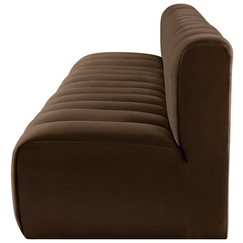 Meridian Furniture Arc Brown Velvet Modular Sectional