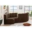 Meridian Furniture Arc Brown Velvet Modular Sectional