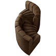 Meridian Furniture Arc Brown Velvet Modular Sectional