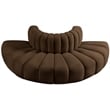 Meridian Furniture Arc Brown Velvet Modular Sectional