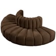 Meridian Furniture Arc Brown Velvet Modular Sectional