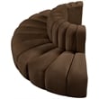 Meridian Furniture Arc Brown Velvet Modular Sectional