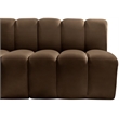 Meridian Furniture Arc Brown Velvet Modular Sectional