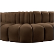 Meridian Furniture Arc Brown Velvet Modular Sectional
