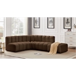 Meridian Furniture Arc Brown Velvet Modular Sectional