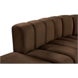 Meridian Furniture Arc Brown Velvet Modular Sectional