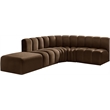 Meridian Furniture Arc Brown Velvet Modular Sectional