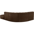 Meridian Furniture Arc Brown Velvet Modular Sectional