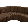 Meridian Furniture Arc Brown Velvet Modular Sectional