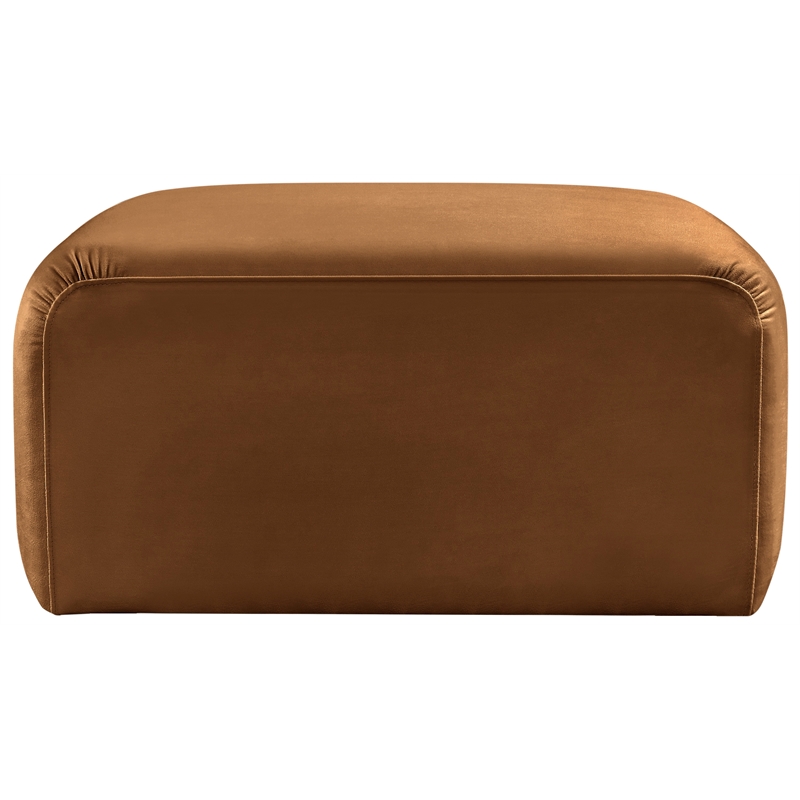Meridian Furniture Arc Saddle Velvet Ottoman