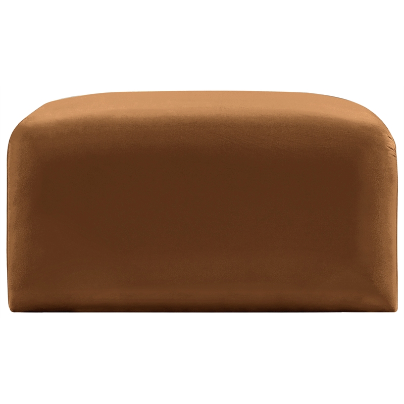 Meridian Furniture Arc Saddle Velvet Ottoman