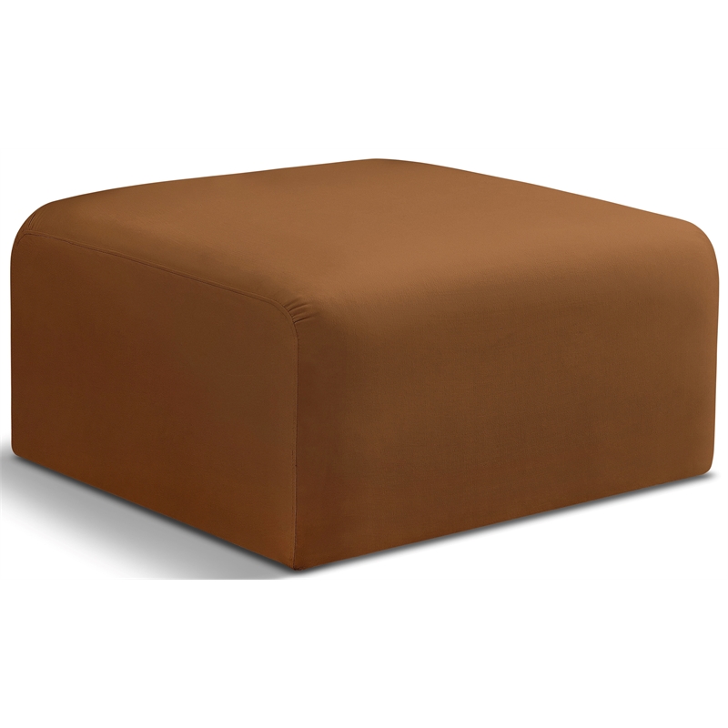Meridian Furniture Arc Saddle Velvet Ottoman