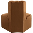 Meridian Furniture Arc Saddle Velvet Reverse Corner