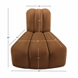 Meridian Furniture Arc Saddle Velvet Reverse Corner