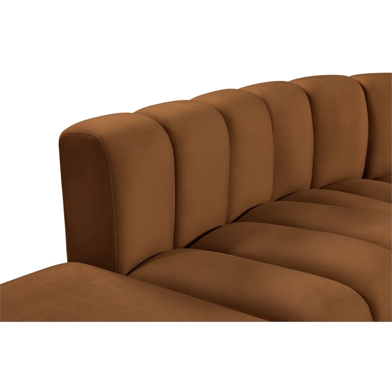 Meridian Furniture Arc Saddle Velvet Modular Sectional