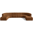 Meridian Furniture Arc Saddle Velvet Modular Sectional