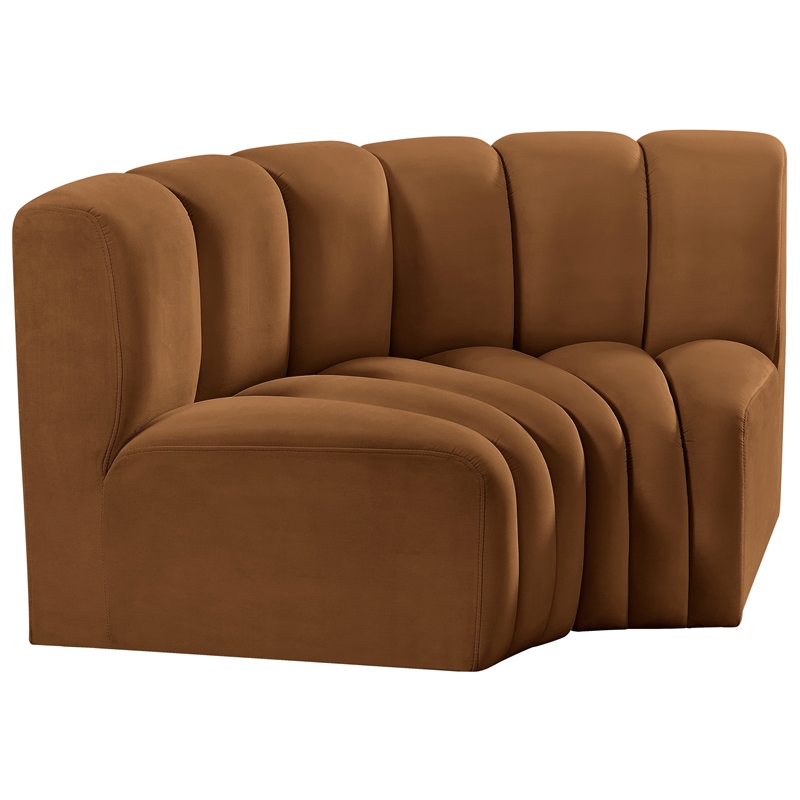 Meridian Furniture Arc Saddle Velvet Modular Sectional