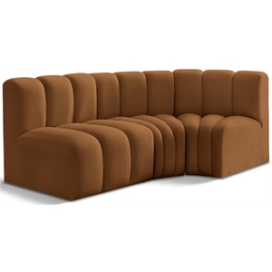 Meridian Furniture Arc Saddle Velvet Modular Sectional