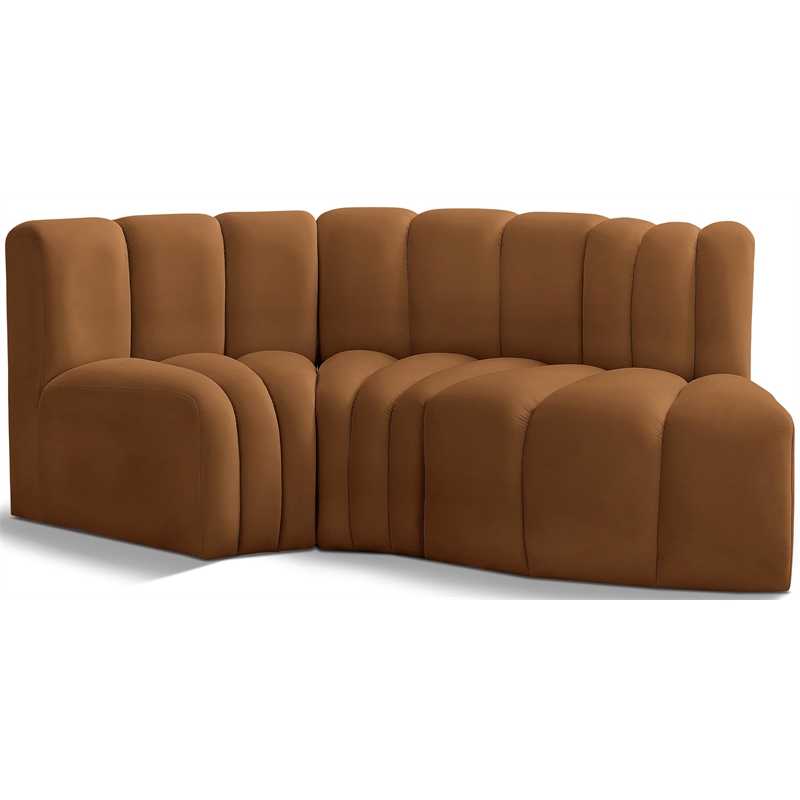 Meridian Furniture Arc Saddle Velvet Modular Sectional