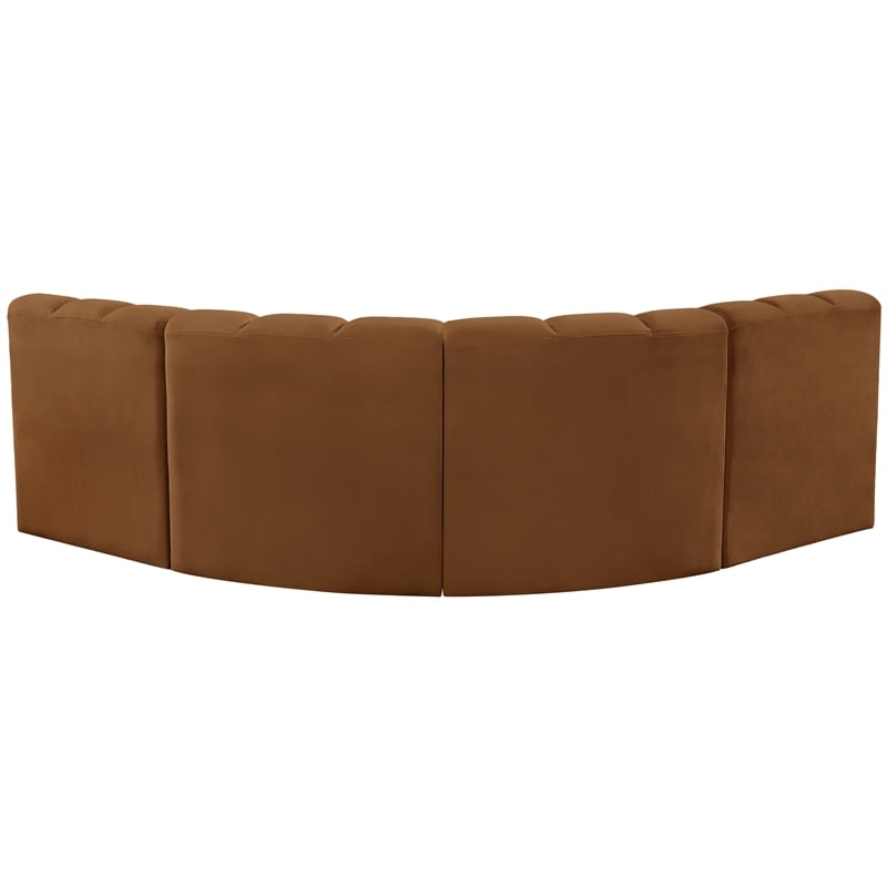 Meridian Furniture Arc Saddle Velvet Modular Sectional