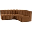 Meridian Furniture Arc Saddle Velvet Modular Sectional