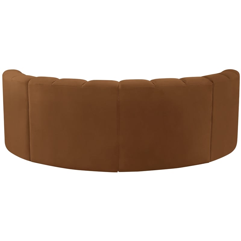 Meridian Furniture Arc Saddle Velvet Modular Sectional