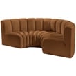 Meridian Furniture Arc Saddle Velvet Modular Sectional