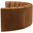 Meridian Furniture Arc Saddle Velvet Modular Sectional