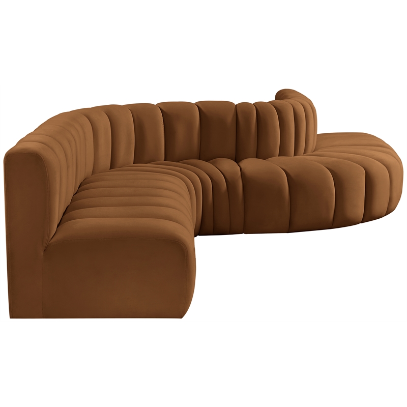 Meridian Furniture Arc Saddle Velvet Modular Sectional